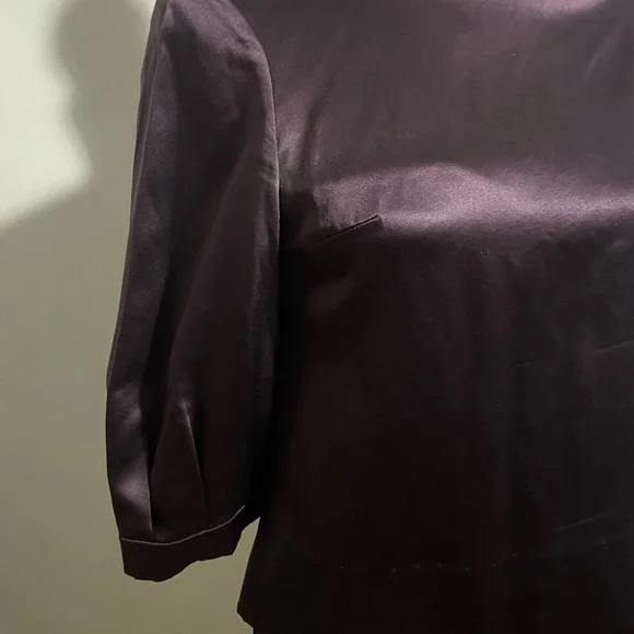3.1 Phillip Lim plum silk blouse 2 - Picture 2 of 8